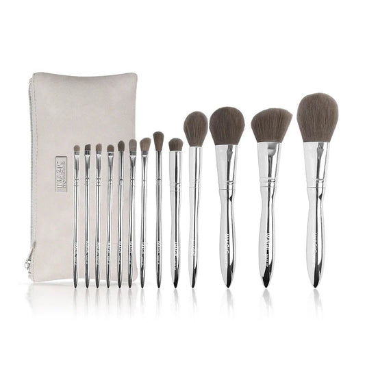 Make-up-Pinselset Queen Glamour (13 Bürsten + Etui)