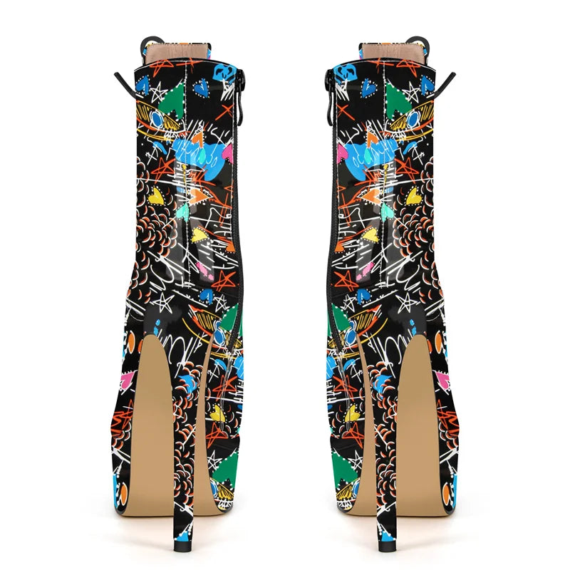 Stiefel Queen Graffiti