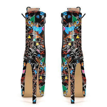 Stiefel Queen Graffiti