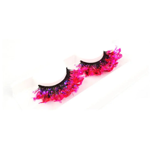 Künstliche Wimpern Queen Sequins (Fuchsie)