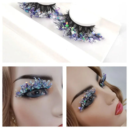 Künstliche Wimpern Queen Sequins (Silber)