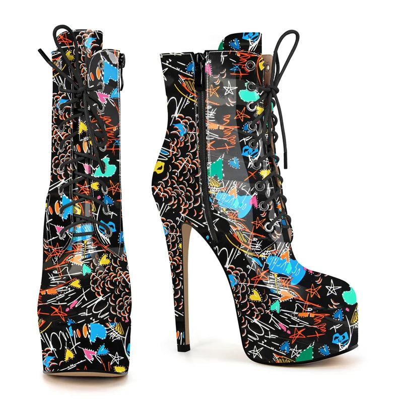 Stiefel Queen Graffiti