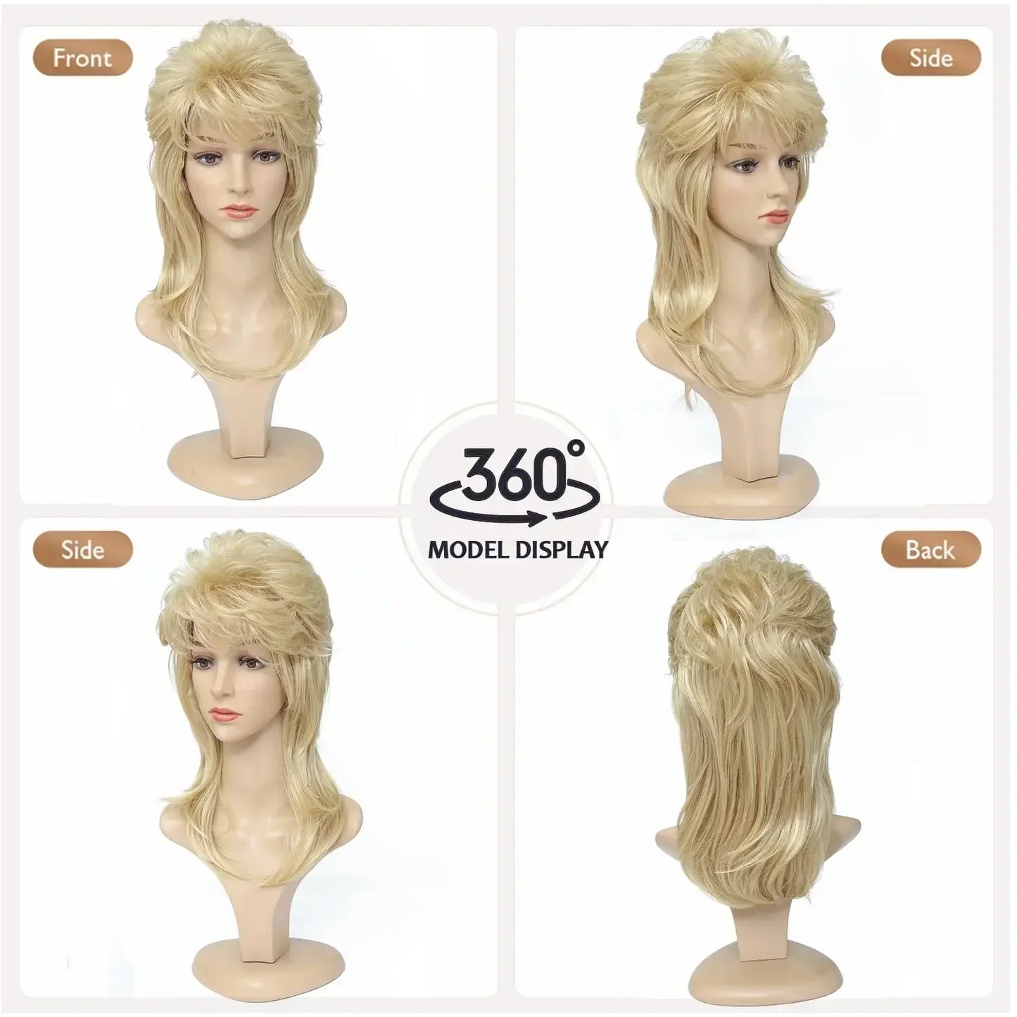 Perücke Queen Dolly (4 Farben)