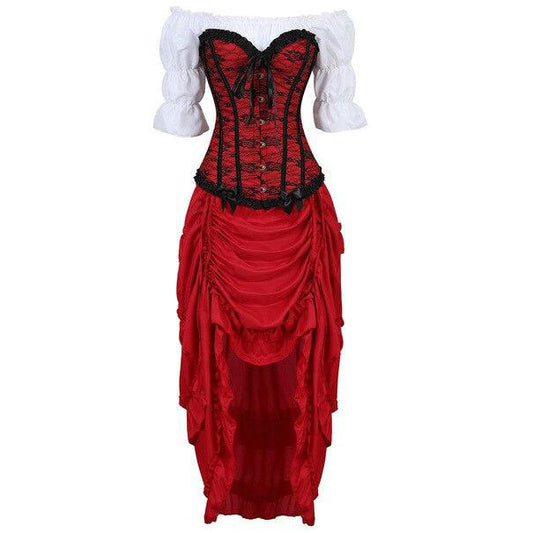 Korsettkleid Drag Courtesan (Rot)