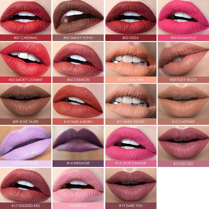 Lippenstift Professioneller Matter (19 Farben)