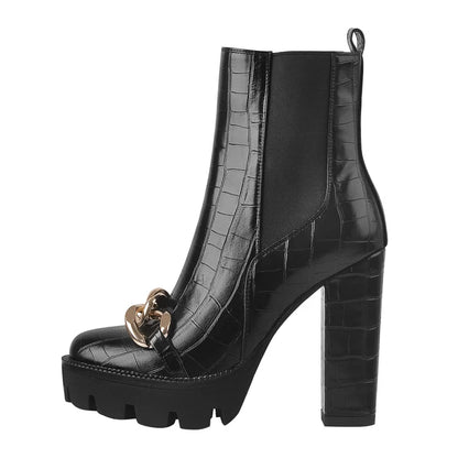 Stiefel Queen Chainy (Schwarz)