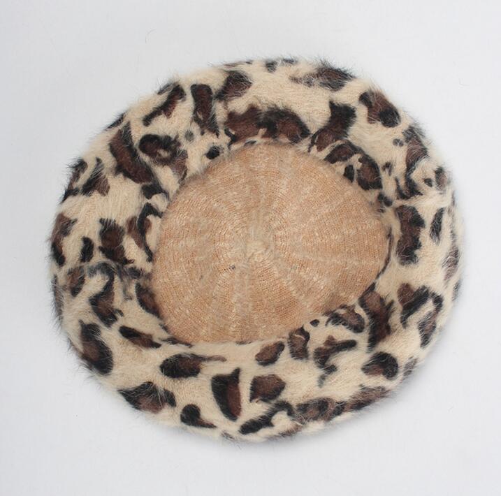 Baskenmütze Queen Leopard (Beige)