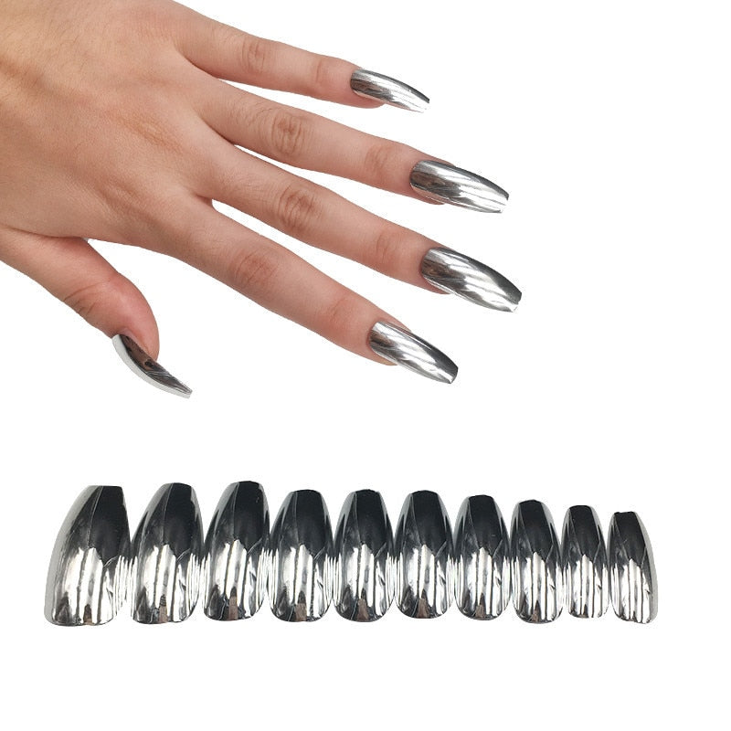 Künstliche Nägel Drag Titanium (24 Einheiten)