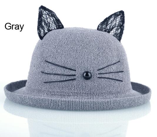 Hut Drag Kitten (Grau)