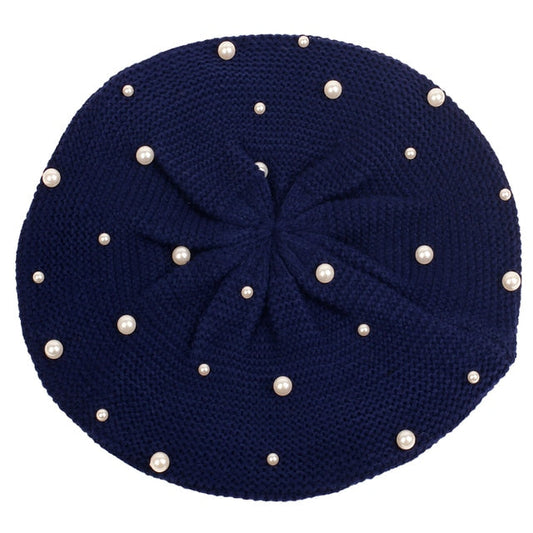 Baskenmütze Queen Milan (Navy blau)