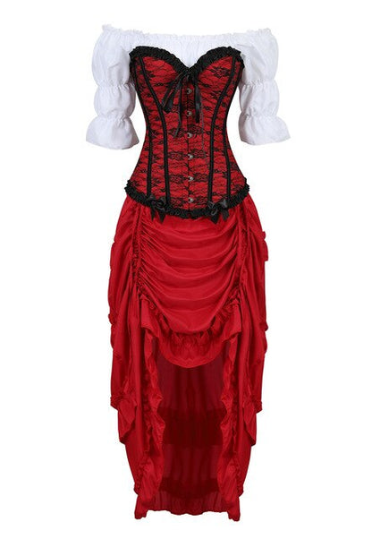 Korsettkleid Drag Courtesan (Rot)